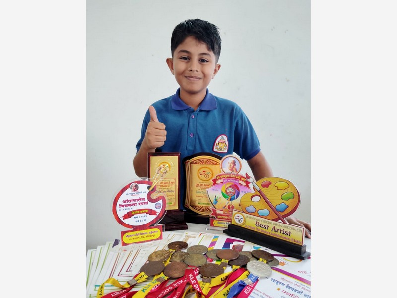 Shrinay Badkar secured first position in the drawing competition.