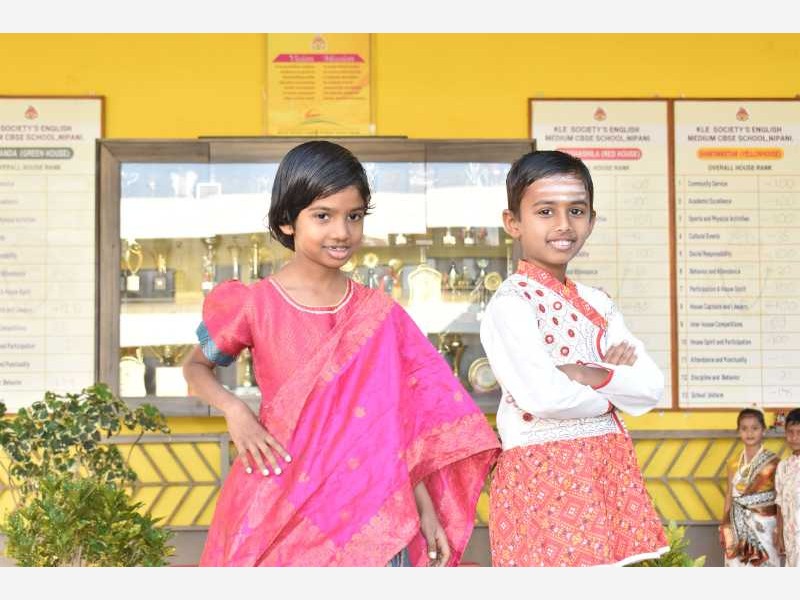 Sankranti Ethenic Day 1st Std 2025-26 KLE CBSE School Nippani